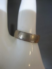 925 Sterling Antique 1942 Australia Shilling Ring Band Size 3.75
