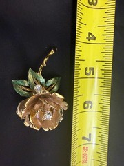 1997 RJ Graziano Princess Diana England’s Rose Brooch Signed Rhinestone