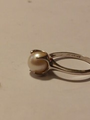 14k Gold Vtg Womens Pearl Ring Size 6 3/4?sized At Pawn Shop Price 2 Sell!3 Gram