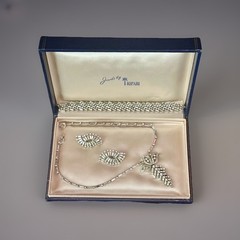 TRIFARI Crystal Baguette Rhinestones Rhodium Married Alfred Philippe Crown w/Box