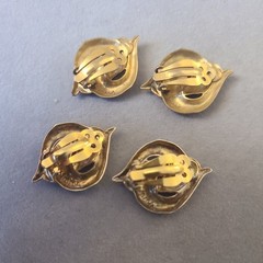 Signed MMA entwined dolphin clip earrings Metropolitan Museum Art lot of 2 pairs