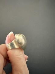Vintage Puffy Heart Sterling Silver Ring With Bell Inside, Signed Mexico 925