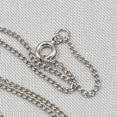 Vintage Childs Flower Pendant Necklace Silver tone 16 in