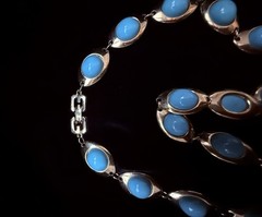 Vintage GIVENCHY Turquoise Station Opera Length Necklace Gorgeous