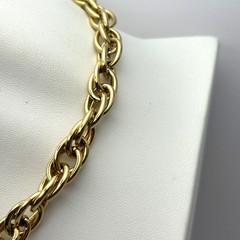 Trifari Necklace Chunky Gold Tone Oval Link Chain Statement 17.5 in