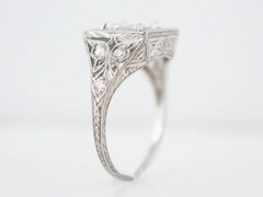 1920’s Royal Iconic Asscher Cut Lab-Created Diamond 925 Silver Vintage Ring