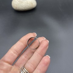 Vintage Siam Enamel Sterling Silver Stackable Band Ring #I195