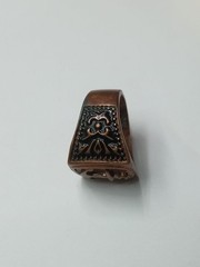 USSR Signet ring with a relief image of an anchor in the center 21 mm Solid en