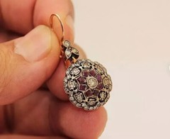 Art Deco Vintage Dangle Earrings 14K Yellow Gold Over 2.3 Ct Lab Created Diamond