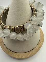 Vintage Japan Cha Cha Glass Bead Expansion Bracelet