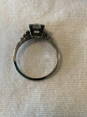 Vintage Estate Platinum Diamond Ring Size 7.5