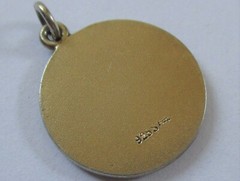 ANTIQUE STERLING SILVER GUILLOCHE ENAMEL ROSE DAVID ANDERSEN CHARM PENDANT
