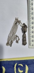 Vintage Art Deco Style Sterling Silver & Marcasite Drop Tassel Necklace