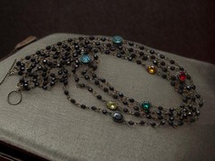 Antique Victorian Religious Multi Strand Drape Necklace Togggle Clasp Beautiful