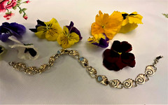 VTG NECKLACE ART NOUVEAU 14Kt/STERLING/SYMMETALIC AMETHYST AND MOONSTONE 16″ 40g