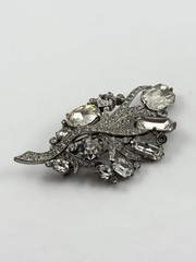 Vintage Eisenberg Original Clip W/ Clear Rhinestones