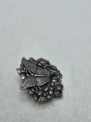 Collection Of 5 Birds And Bloom Pewter Brooches. Signed, 4 Limited Edition