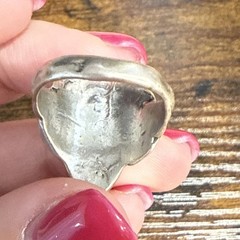 Art Nouveau ring face art deco band size 7.75 sterling silver women girls
