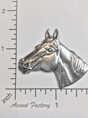 40024 Matte Silver Oxidized Quarter Horse Brass Jewelry Finding