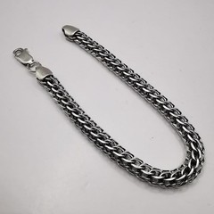 Vintage 925 Sterling Silver Men’s Link Chain Bracelet Solid 17.19g 22cm/8.6