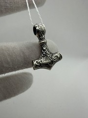 Vintage Thor Hammer Pendant Mjolnir Sterling Silver Viking Norse Amulet – 11.52g