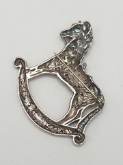 JEZLAINE STERLING SILVER ROCKING HORSE PIN BROOCH