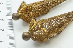 ANTIQUE ENGLISH GEORGIAN PINCHBECK LONG DROP EARRINGS STARS Etc.