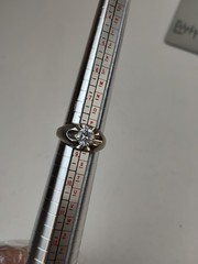 Vtg 14k White Gold Plated Rhinestone Espo MCM Joseph Esposito Ring Sz 8.5