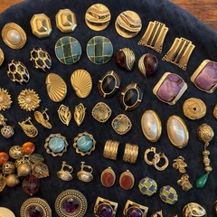HUGE Lot Vintage Clip On Screw back Earrings TRIFARI Sarah Cov Gay Boyer Coro
