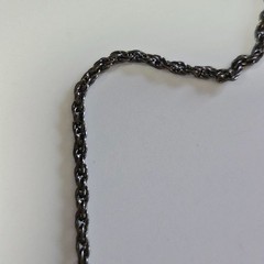 Dark gray silver tone necklace 37-39″