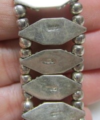 Vintage Sterling Silver Unique Link Bracelet ~ 7-1/2″ ~ 41.4grams ~ 10-G765
