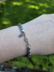Vintage Monet Endless Heart Bracelet Silver Tone Dainty Stacker