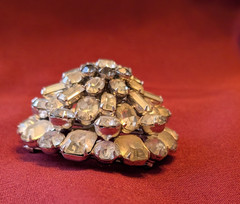Vintage Large Eisenberg 7 tier Crystal / Glass Brooch
