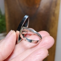 Shiva Eye Shell Inlay Sterling Silver Ring US ring size 9