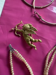 Lot Of Vintage Jewelry Mix Brooches Necklaces Bracelet Earrings Ring