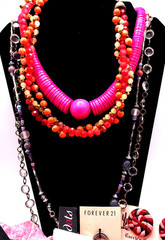 Pink Hue Estate Jewelry Bundle 1lb Mixed Fashion Jewelry Vintage Resale Lot