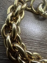 Vintage J. Crew Gold Tone Double Chain Link Statement Bracelet – Size 6.25 In