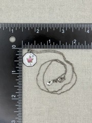 Vintage Guilloche Pendant Necklace Sterling Silver Octagonal Cottagecore Kawaii