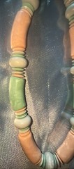 Vintage Avon Sun Bleached Chunky Necklace/Looks Like It Is Made Of Clay W/swirls