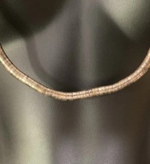 Vtg Bendable Coil Necklace Formable Silver Tone Snake Coil Continuous Strand