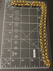 Vintage Monet Triple Barrel Link Ribbed Chain Modified Rolo Chain