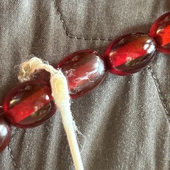 Vintage 110g Stunning Red Bakelite Necklace Cherry Juice Beads Tested Magnetic