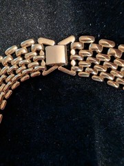 Vintage Classic Panther Chain Link Statement Goldtone Chocker Necklace