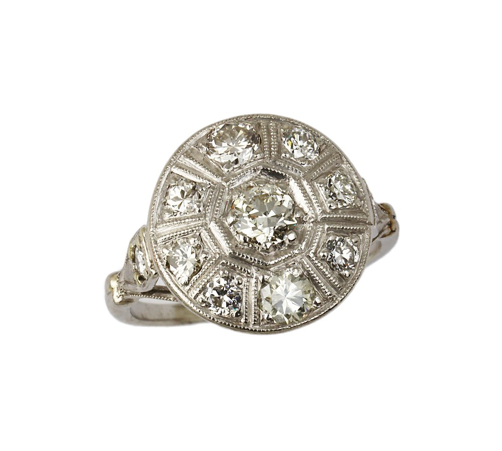 Vintage Women’s Platinum Diamond Ring Size 6.5
