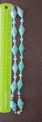 Vintage JTV Heavy Blue Howlite Gemstone Beaded 24” Necklace