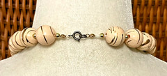 Vintage Peach and Gold Beaded Necklace