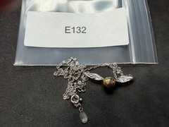 4.10g Vintage Sterling Silver 925 Winged Ball Pendant Chain Necklace 17 in M