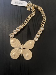 Betsey Johnson Bugging Butterfly Statement Necklace Ring Earrings Set – Rare-G4
