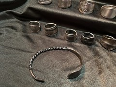 Spoon Ring/Bracelet Lot Of 12- Silver Plated &Stainless Steel- Antique &Vintage