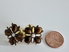Vintage Set Of Signed SILVER FOREST Brooch Pin & Matching Earrings 80s/90s Rare